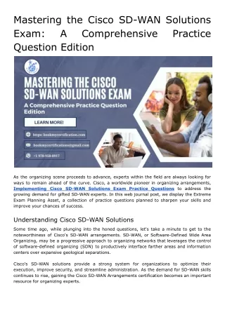 Mastering the Cisco SD-WAN Solutions Exam_ A Comprehensive Practice Question Edition