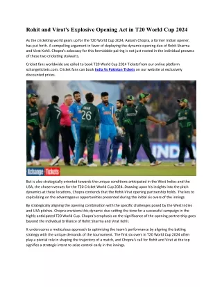 rohit and virat s explosive opening