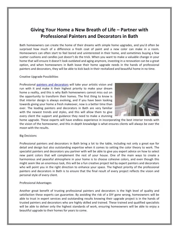 giving your home a new breath of life partner