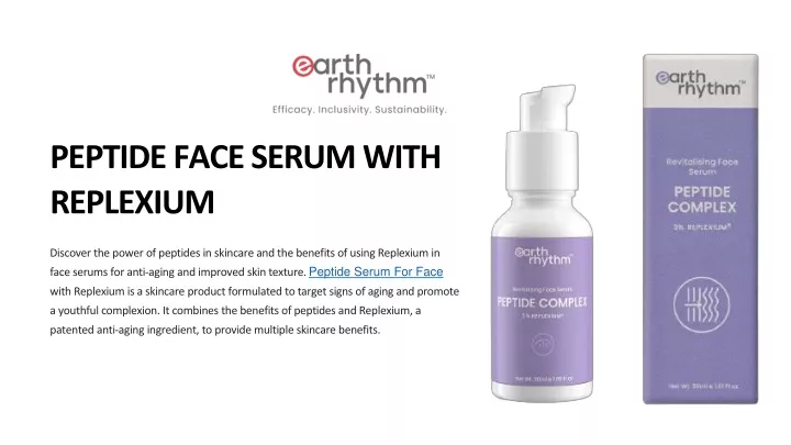 peptide face serum with replexium