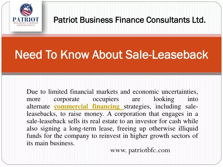 patriot business finance consultants ltd