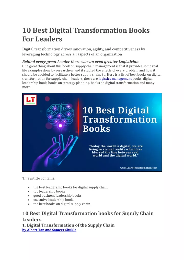 10 best digital transformation books for leaders