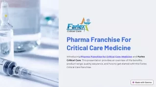 Pharma Franchise For Critical Care Medicine in India