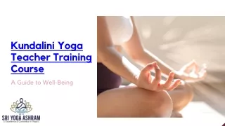 Online 200 Hour Kundalini Yoga Teacher Training | Sri Yoga Ashram