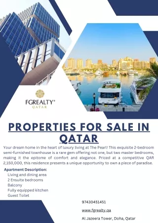 Properties For Sale In Qatar
