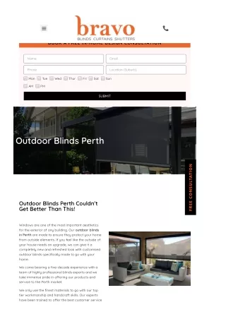 Outdoor Blinds Perth