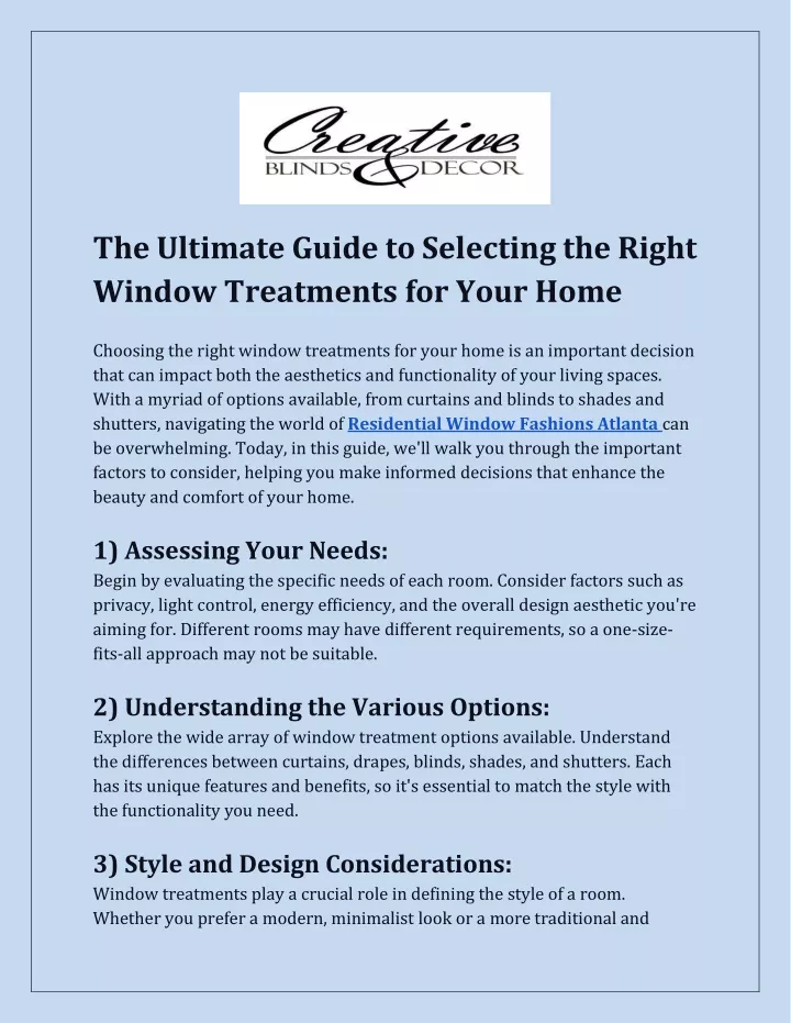 the ultimate guide to selecting the right window