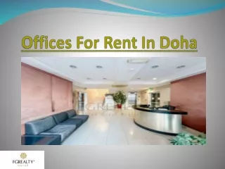 Offices For Rent In Doha