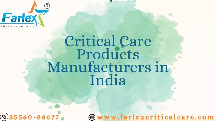 critical care products manufacturers in india