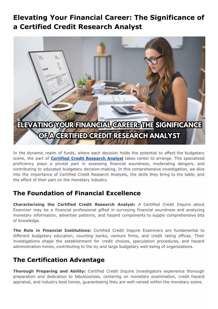 elevating your financial career the significance