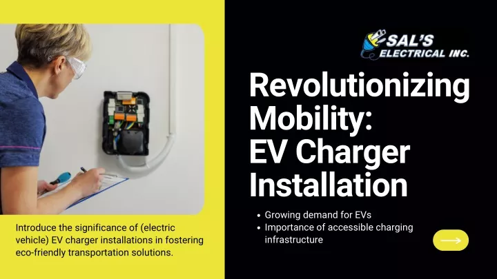 revolutionizing mobility ev charger installation