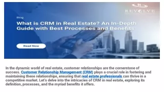 What is CRM in Real Estate? An In-Depth Guide with Best Processes and Benefits