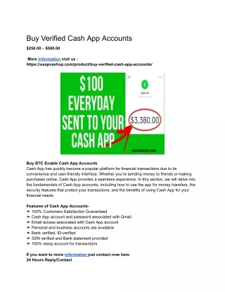 Buy Verified CashApp Accounts