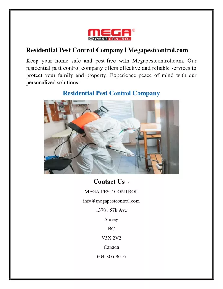 residential pest control company megapestcontrol