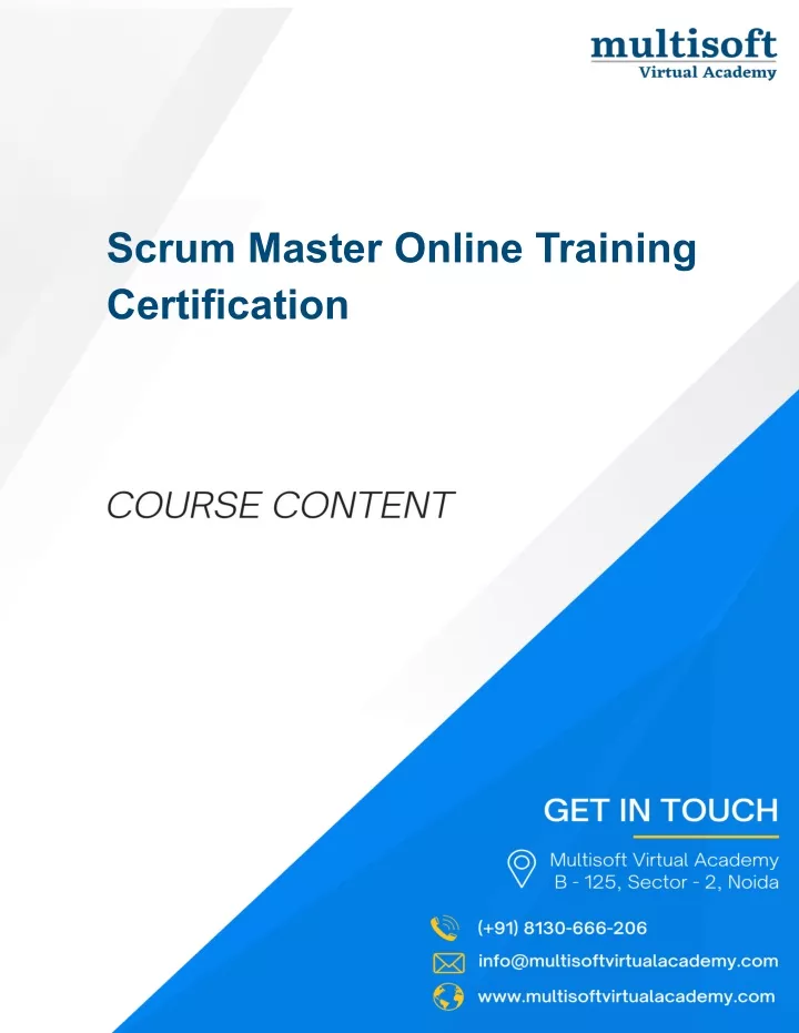 scrum master online training certification