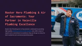 Rooter Hero Plumbing & Air of Sacramento Your Partner in Vacaville Plumbing Excellence