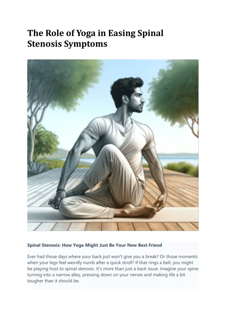 the role of yoga in easing spinal stenosis