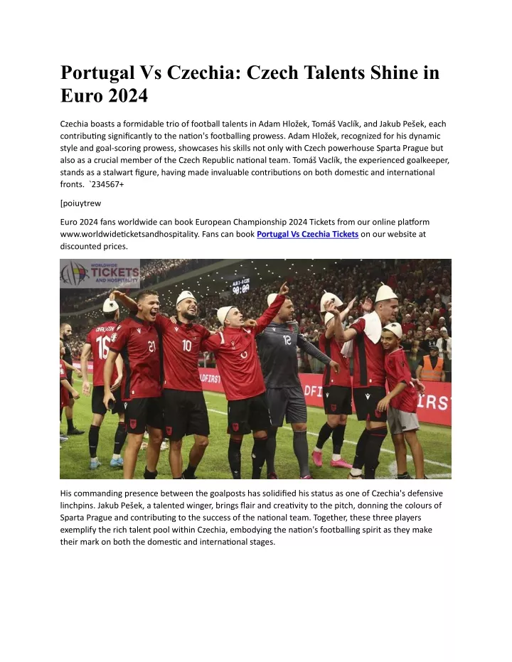 PPT - Portugal Vs Czechia Czech Talents Shine in Euro 2024 PowerPoint