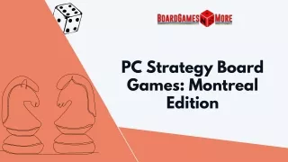 PC Strategy Board Games Montreal Edition