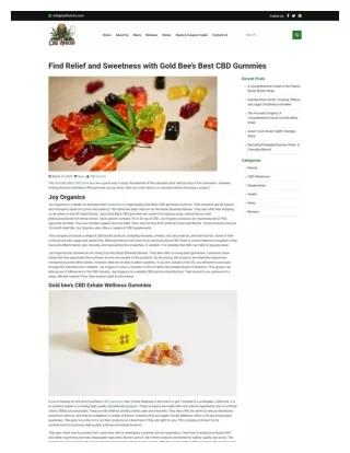 Gold Bee Best CBD Gummies