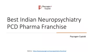 Best Indian Neuropsychiatry PCD Pharma Franchise - Psycogen Captab