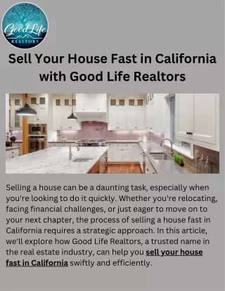 Unlock the Fast Track to Selling Your House in California