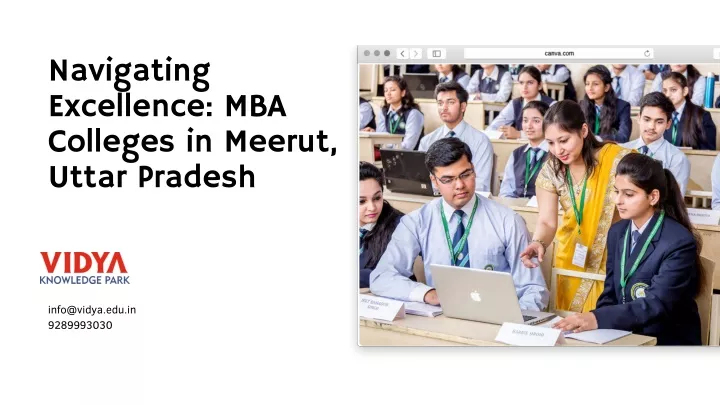 navigating excellence mba colleges in meerut