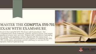 Your Journey towards CompTIA Security  Exam success with Exams4Sure