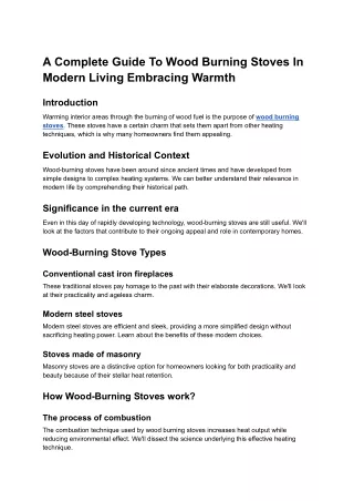 a complete guide to wood burning stoves in modern