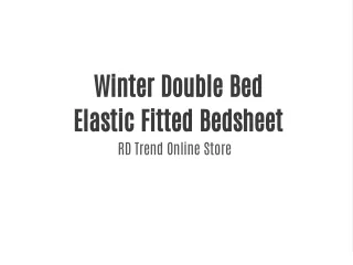 Buy Winter Double Bed Elastic Fitted Bedsheets Online In India - RD Trend