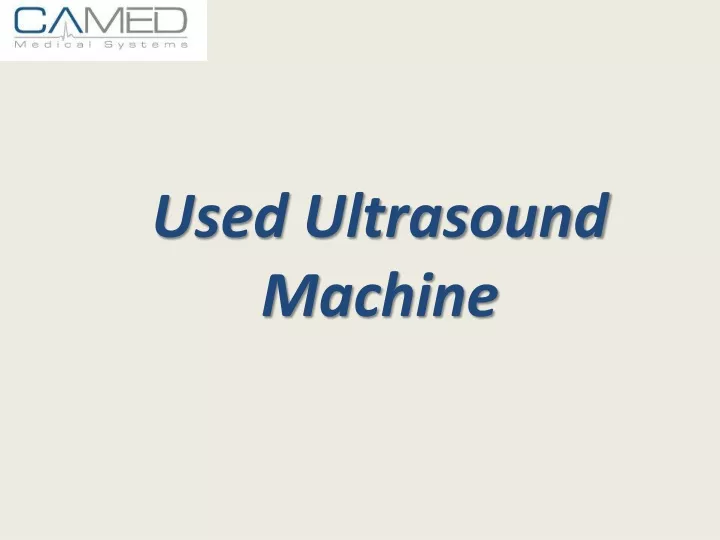used ultrasound machine