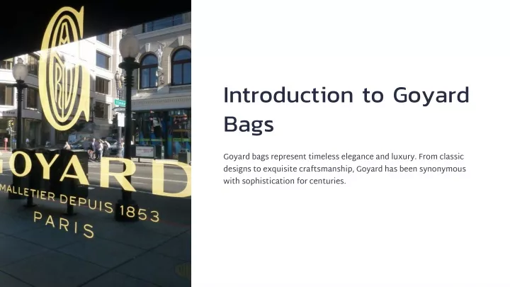 introduction to goyard bags