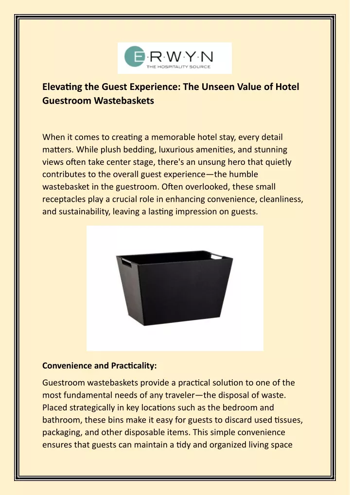 elevating the guest experience the unseen value