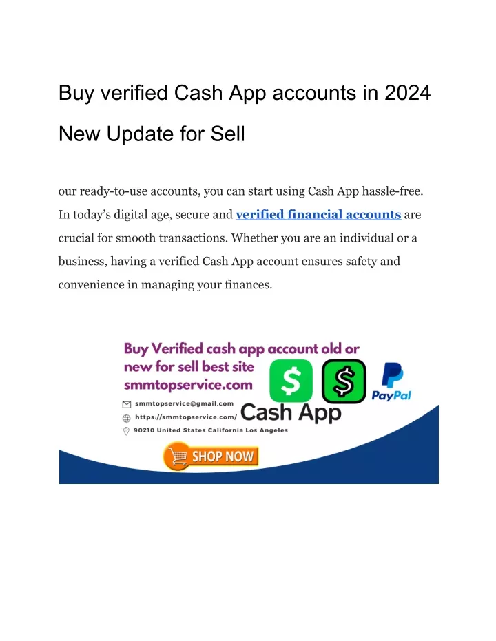 buy verified cash app accounts in 2024