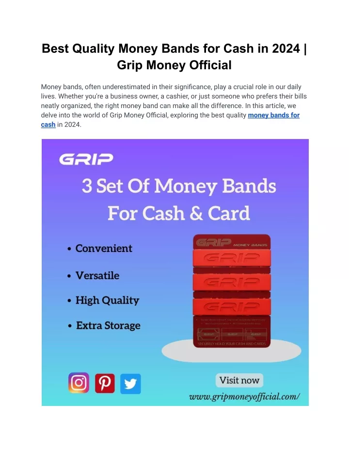 best quality money bands for cash in 2024 grip