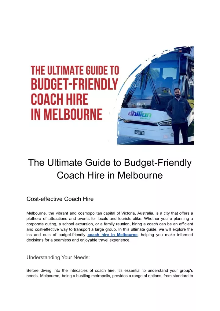 the ultimate guide to budget friendly coach hire
