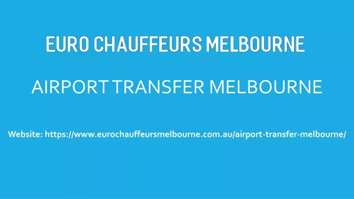 airport transfer melbourne