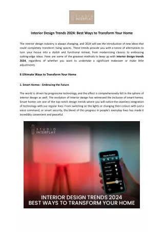 interior design trends 2024 best ways