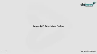 Learn MD Medicine Online