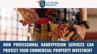 How Professional Handyperson Services Can Protect Your Commercial Property Investment