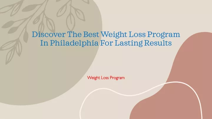 discover the best weight loss program