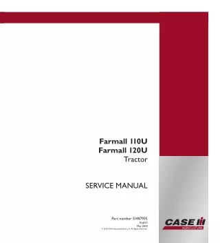 CASE IH Farmall 120U Tractor Service Repair Manual (HLRFU120CGLP03805 AND UP)