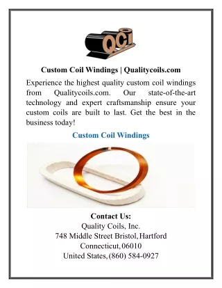 custom coil windings qualitycoils com experience
