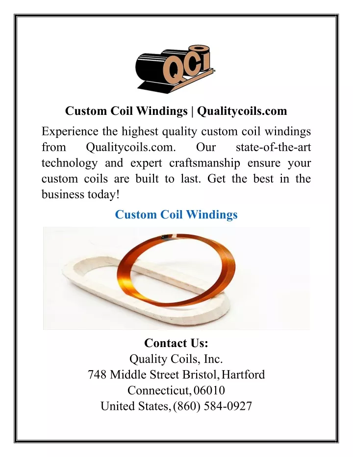 custom coil windings qualitycoils com experience