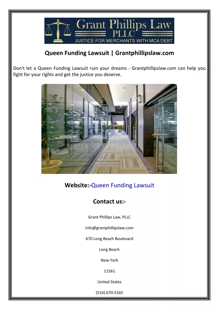 queen funding lawsuit grantphillipslaw com