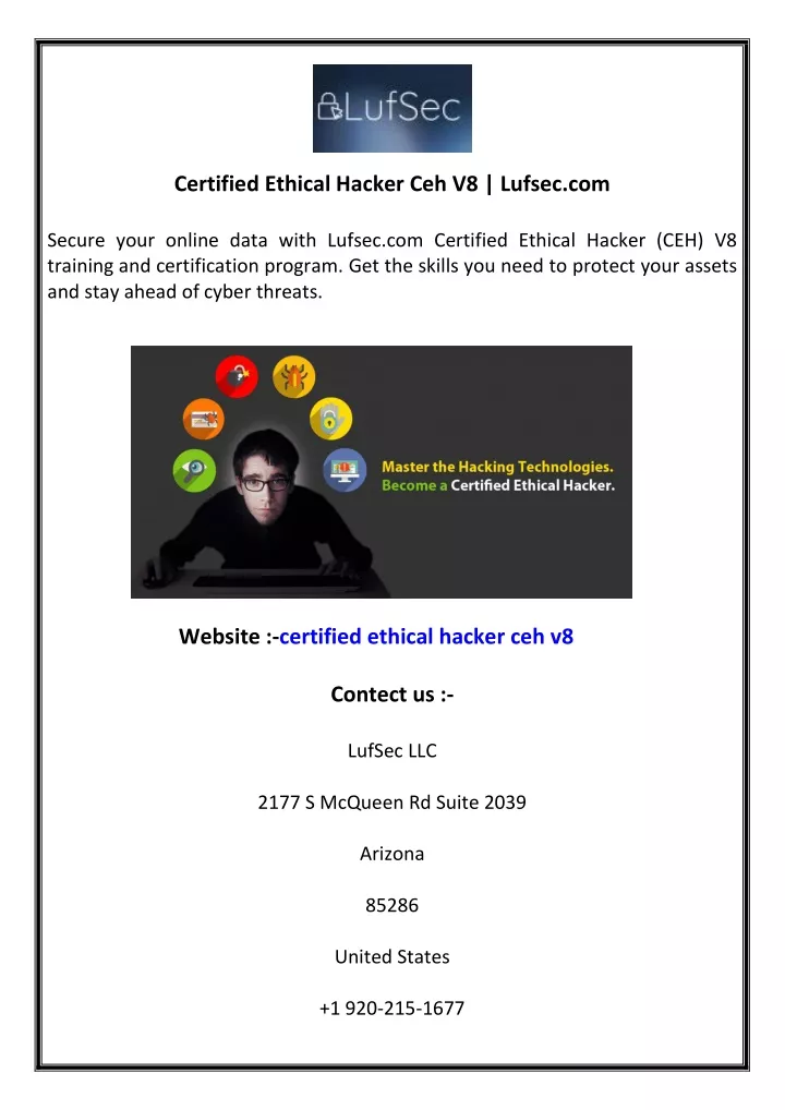 certified ethical hacker ceh v8 lufsec com