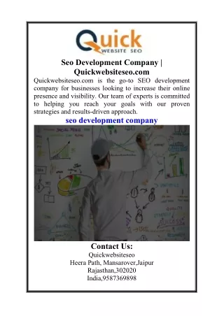 Seo Development Company  Quickwebsiteseo.com