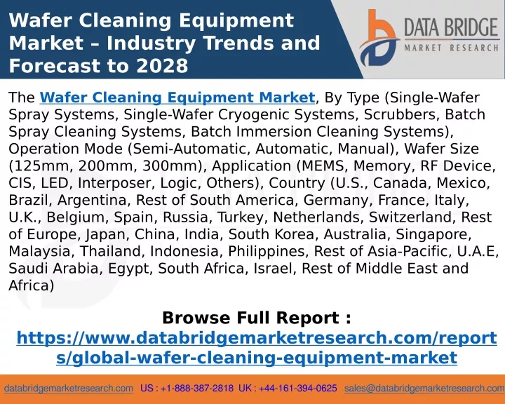 wafer cleaning equipment market industry trends