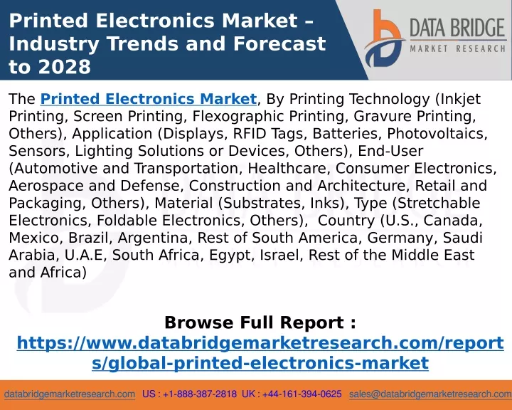 printed electronics market industry trends