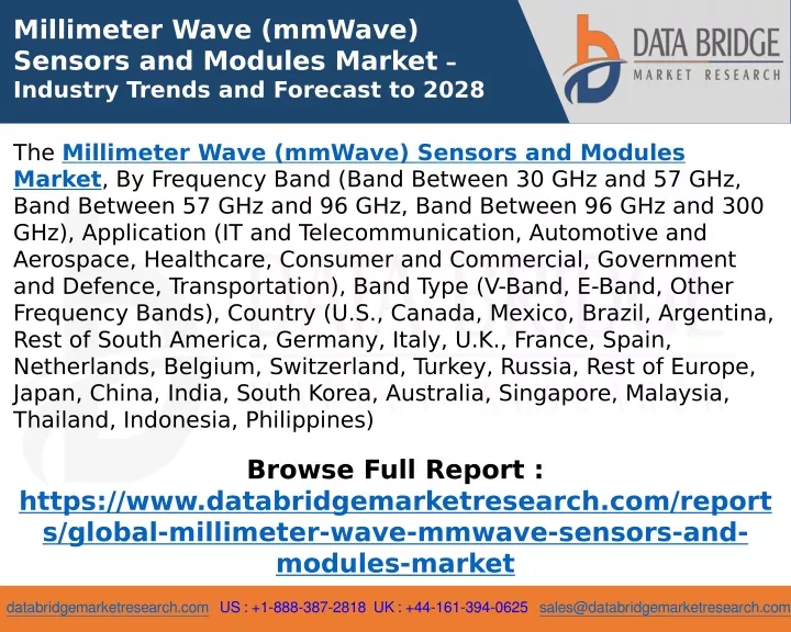 millimeter wave mmwave sensors and modules market